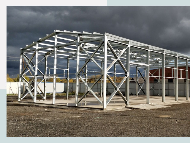 Двускатные ангары в Смоленск от 615 руб. за квадрат